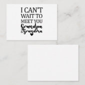 Ik kan niet wachten om je te ontmoeten opa en oma notitiekaartje (Voorkant / Achterkant)