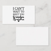 Ik kan niet wachten om je te ontmoeten opa en oma visitekaartje (Voorkant / Achterkant)