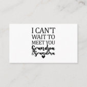 Ik kan niet wachten om je te ontmoeten opa en oma visitekaartje (Voorkant)
