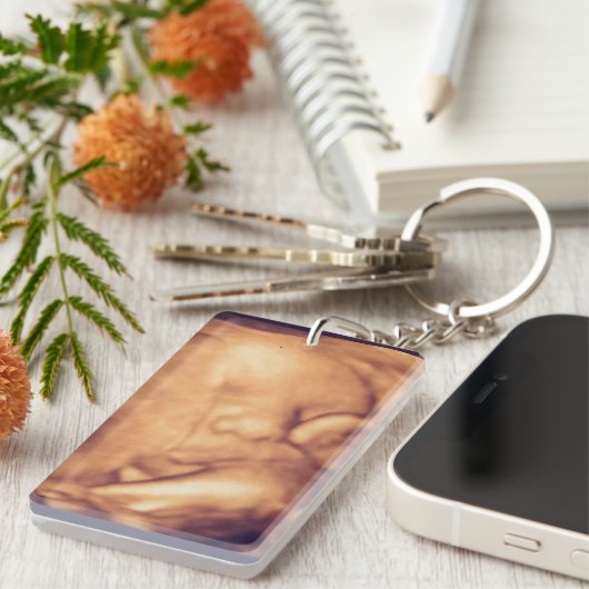 Ik kan niet wachten om je te ontmoeten, papa Sleut Sleutelhanger (Voorkant Rechts)