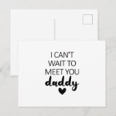 Ik kan niet wachten om je te ontmoeten papa Zwange Briefkaart (Voorkant / Achterkant)