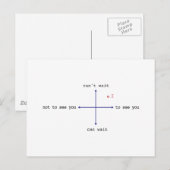 Ik kan niet wachten om je te zien. briefkaart (Voorkant / Achterkant)