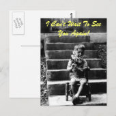 Ik kan niet wachten om je weer te zien! briefkaart (Voorkant / Achterkant)