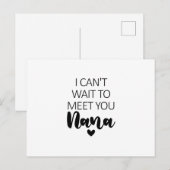 Ik kan niet wachten om jullie te ontmoeten... ...  briefkaart (Voorkant / Achterkant)