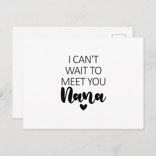 Ik kan niet wachten om jullie te ontmoeten... ...  briefkaart (Voorkant / Achterkant)