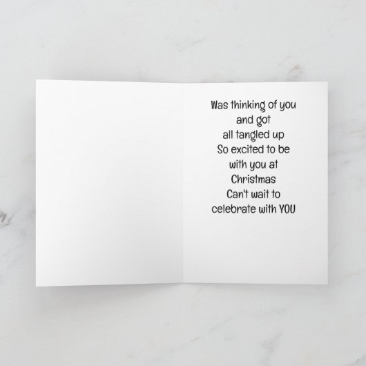 IK KAN NIET WACHTEN OM "MET JOU" TE VIEREN FEESTDAGEN KAART (Binnen)