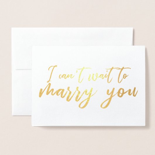 Ik kan niet wachten om met jullie trouwdag te trou folie kaarten (Voorkant met envelop)