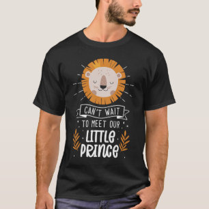 Ik kan niet wachten om onze kleine prins Lon-sekse T-shirt