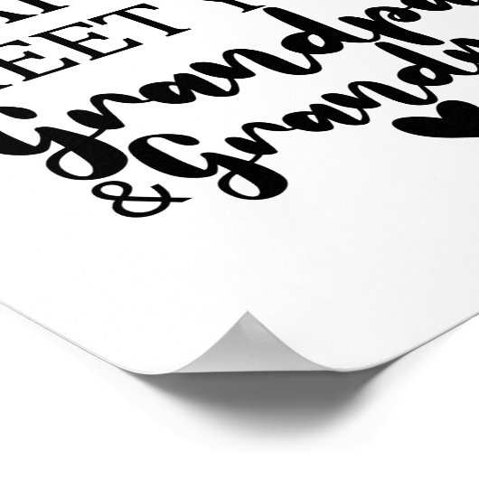 Ik kan niet wachten om opa en oma te ontmoeten poster (Hoek)