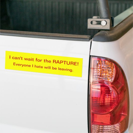 Ik kan niet wachten op de RAPTURE Bumpersticker (Op Truck)
