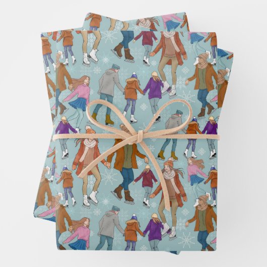 Ik kan niet wachten tot het Schaats Inpakpapier Vel (In situ)