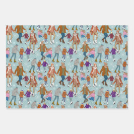 Ik kan niet wachten tot het Schaats Inpakpapier Vel