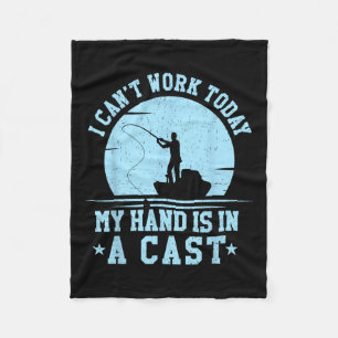Ik kan niet werken vandaag mijn arm is in een gego fleece deken