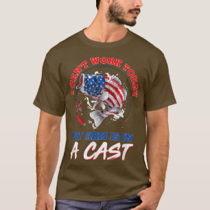 Ik kan niet werken vandaag mijn arm is in een Gevi T-shirt