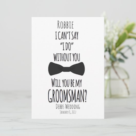 Ik kan niet zeggen dat ik dat doe zonder je bruids kaart (Staand voorkant)