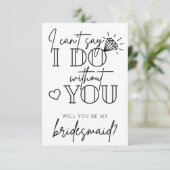 Ik kan niet zeggen dat ik het doe zonder je bruids bedankkaart (Staand voorkant)