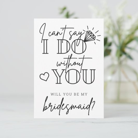 Ik kan niet zeggen dat ik het doe zonder je bruids bedankkaart (Staand voorkant)