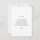 Ik kan niet zeggen dat ik het doe zonder je bruids bedankkaart (Achterkant)