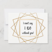 Ik kan niet zeggen dat ik het doe zonder je bruids kaart (Voorkant)