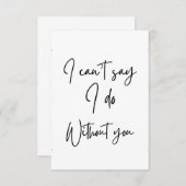 Ik kan niet zeggen dat ik het doe zonder je brutal save the date (Voorkant / Achterkant)