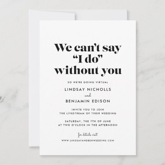 Ik kan niet zeggen dat ik het doe zonder je virtue kaart (Voorkant)