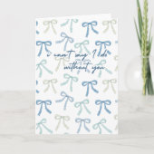 Ik kan niet zeggen dat ik het zonder jou doe, Blue Bedankkaart (Voorkant)