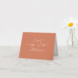 Ik kan niet zeggen dat ik het zonder jou doe, Brid Kaart