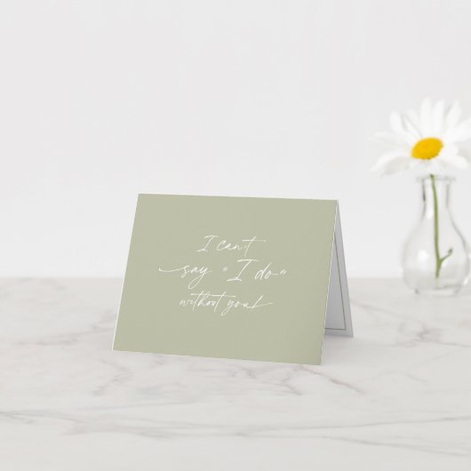 Ik kan niet zeggen dat ik het zonder jou doe, Brid Kaart (Kleine Plant)