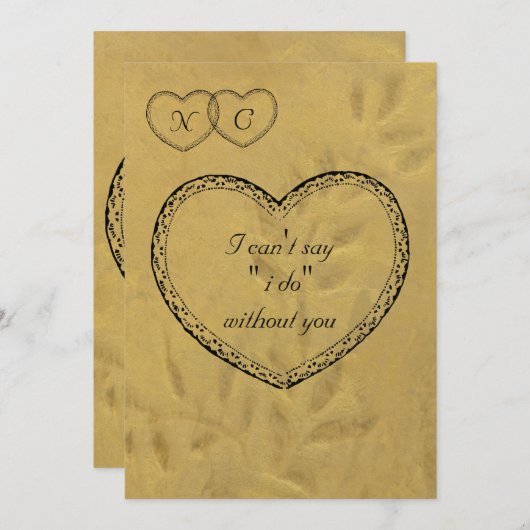 Ik kan niet zeggen dat ik zonder jou doe kaart (Voorkant / Achterkant)