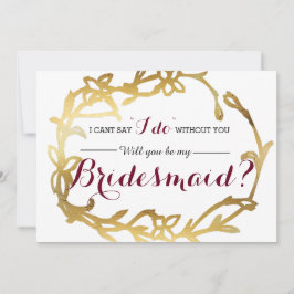 Ik kan niet zeggen "ik doe" zonder jou | bruidsmei kaart