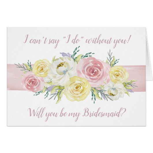 Ik kan niet zeggen: "Ik doe" zonder jou! Floral Br (Voorkant Horizontaal)