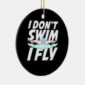 Ik kan niet zwemmen. keramisch ornament (Rechts)