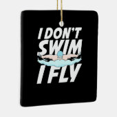 Ik kan niet zwemmen. keramisch ornament (Rechts)