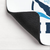 Ik kan niet zwemmen met vlinder. muismat (Hoek)