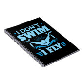 Ik kan niet zwemmen met vlinder. notitieboek (Rechterzijde)