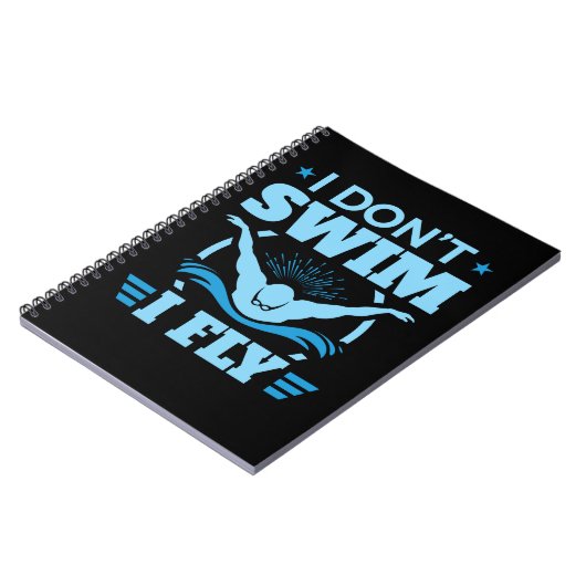 Ik kan niet zwemmen met vlinder. notitieboek (Linkerzijde)