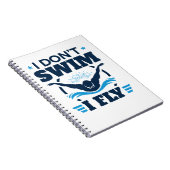 Ik kan niet zwemmen met vlinder. notitieboek (Rechterzijde)