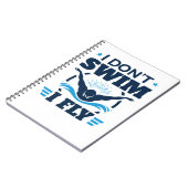 Ik kan niet zwemmen met vlinder. notitieboek (Linkerzijde)