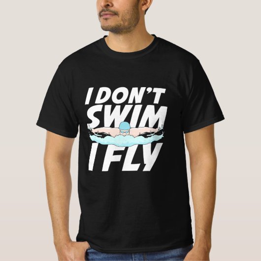 Ik kan niet zwemmen. t-shirt (Voorkant)