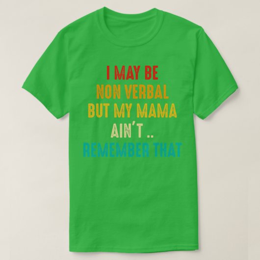 Ik kan non-verbaal non-verbaal autisme bewustzijn  t-shirt (Design voorkant)