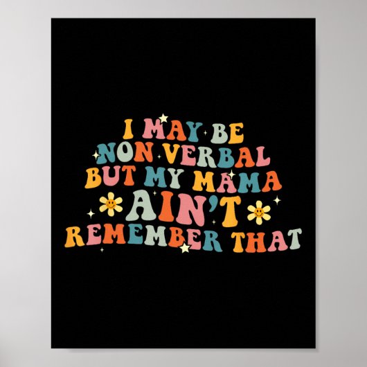 Ik kan non-verbyl autisme bewustzijn vrouw zijn poster (Voorkant)