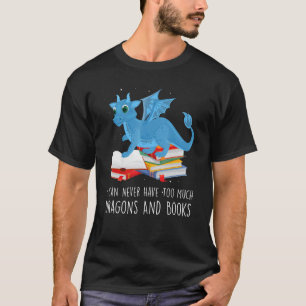Ik kan nooit te veel draken en boeken draak hebben t-shirt