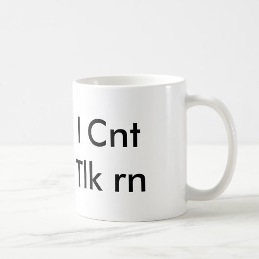 Ik kan nu niet praten koffiemok (Rechts)