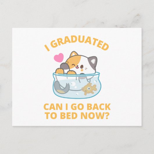 Ik kan nu terug naar bed. briefkaart (Voorkant)