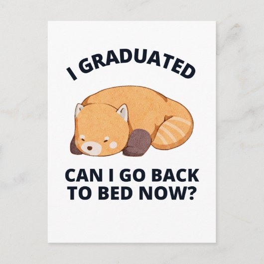 Ik kan nu terug naar bed. briefkaart (Voorkant)