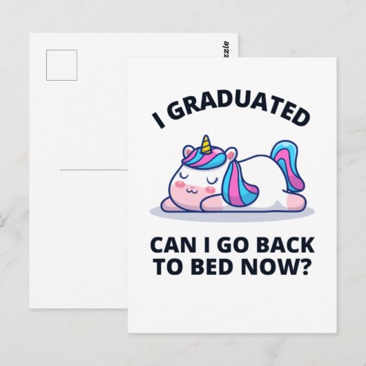 Ik kan nu terug naar bed. briefkaart (Voorkant / Achterkant)