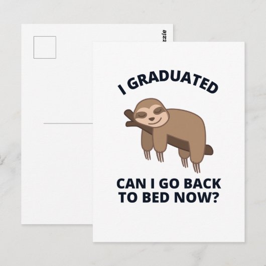 Ik kan nu terug naar bed. briefkaart (Voorkant / Achterkant)