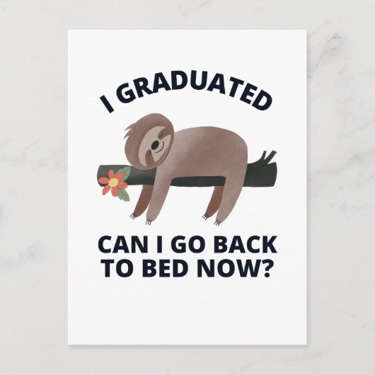 Ik kan nu terug naar bed. briefkaart (Voorkant)
