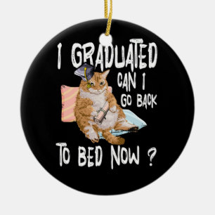 Ik kan nu terug naar bed gaan, met kat over Gra. Keramisch Ornament