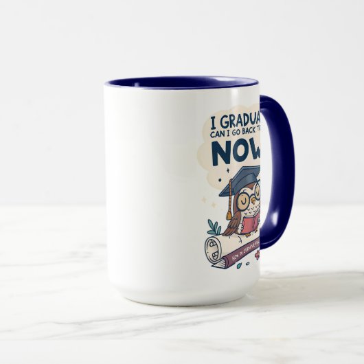 Ik kan nu terug naar bed. mok (Voorkant rechts)